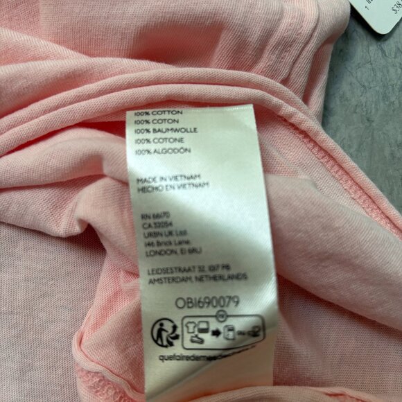 We The Free Short Sleeve Oversized Crewneck Cotton Tee Shirt Pink XS - Picture 9 of 9